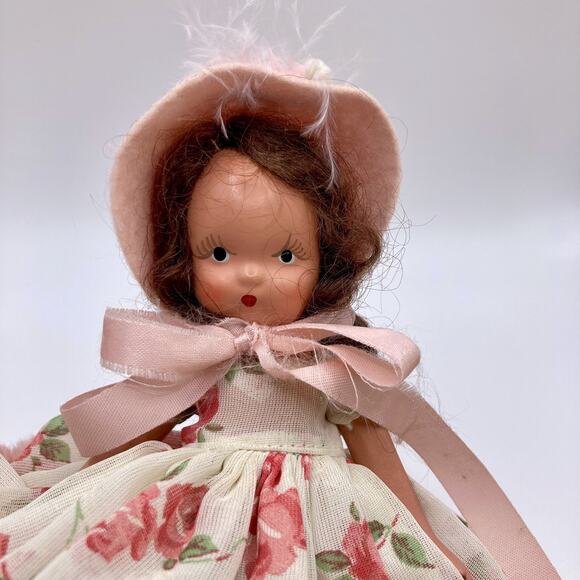 Vintage 40s Nancy Ann Storybook Doll 5.5" Pretty Maid #126 Bisque w/Box - Picture 2 of 6
